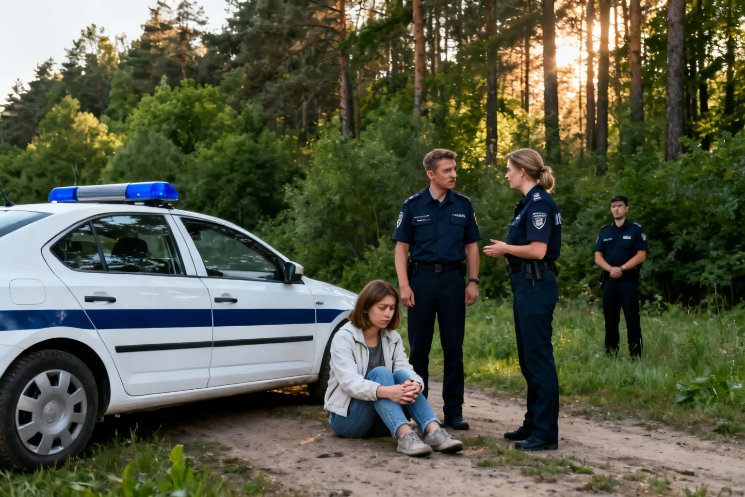 Policjanci odnaleźli młodą kobietę w kryzysie emocjonalnym w lesie koło Orzesza