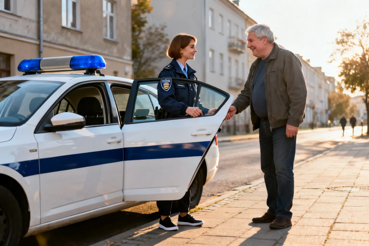 Policjantka na urlopie pomogła mężczyźnie. Otrzymała podziękowania