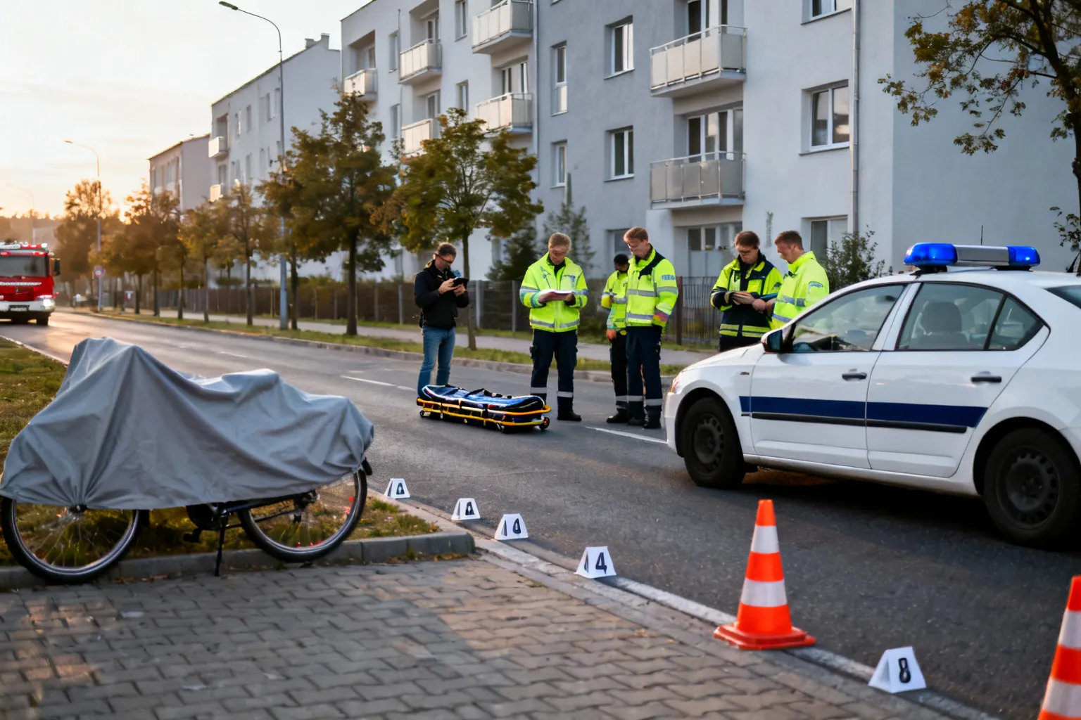 Śmiertelne potrącenie rowerzysty na Obrzeżnej Zachodniej w Mysłowicach
