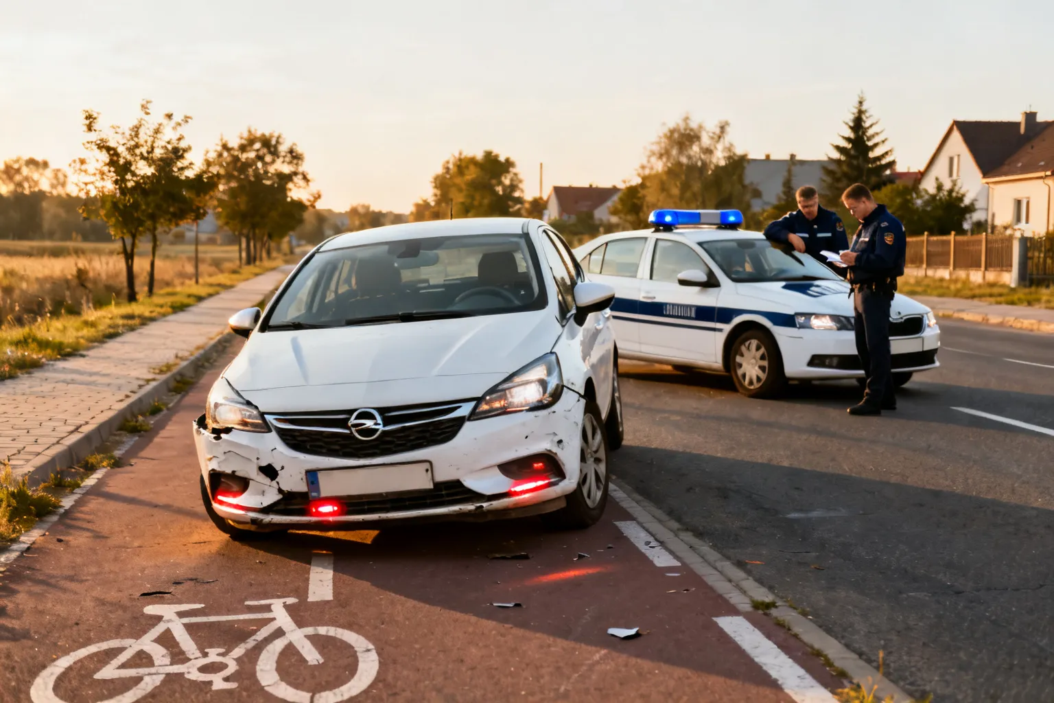 Pijany kierowca Opla zatrzymany na ścieżce rowerowej między Żarkami a Mirowem