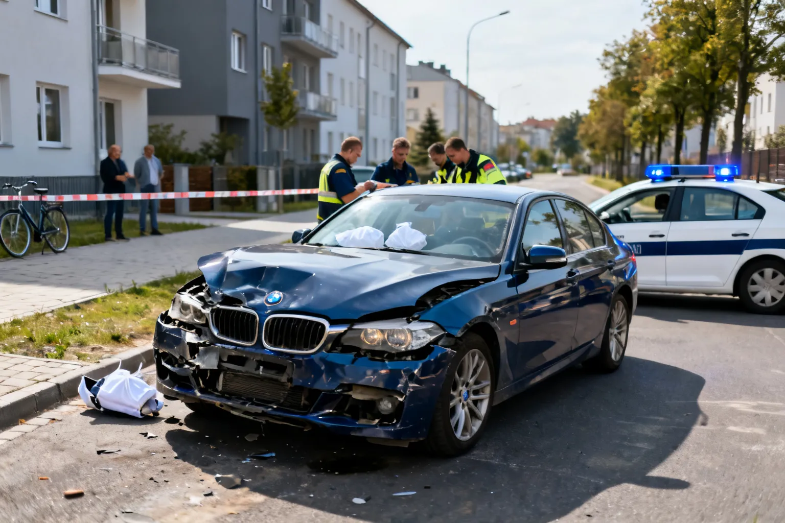 32-latek z trzema zakazami rozbił BMW w Czeladzi