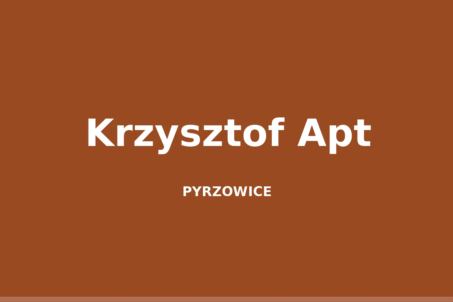 Krzysztof Apt